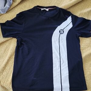 Bally Dark Blue Tee with White Accent